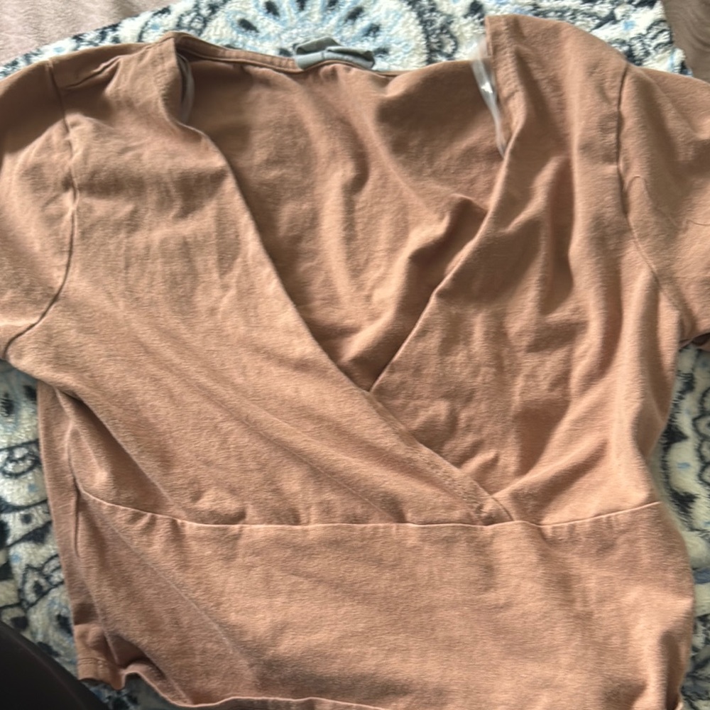 Tan shirt